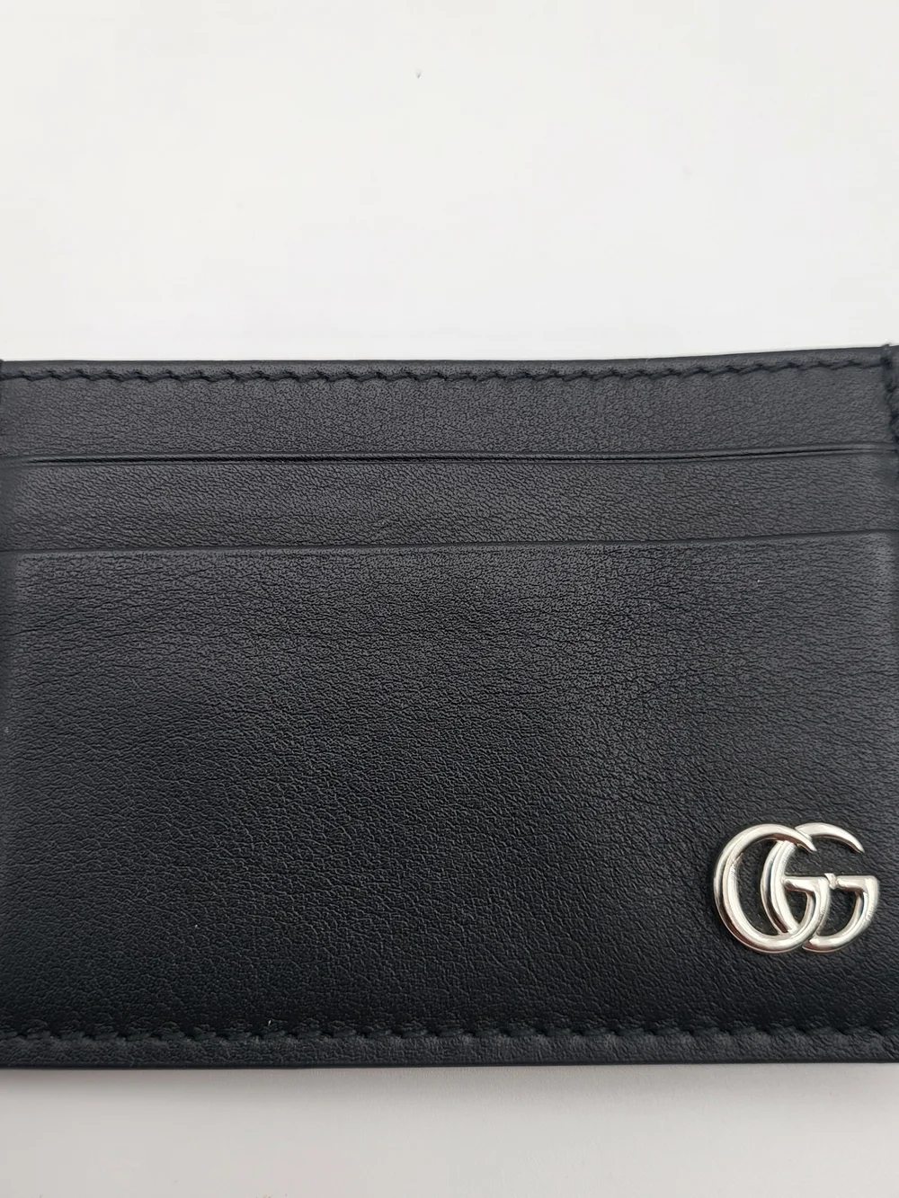 Gucci GG Marmont Leather Card Holder With Money Clip, Authentic..